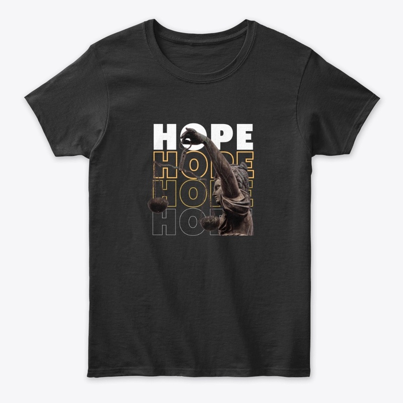 Black and yellow modern hope T Shirt