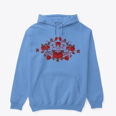 Heart Of Roses Carolina Blue T-Shirt Front