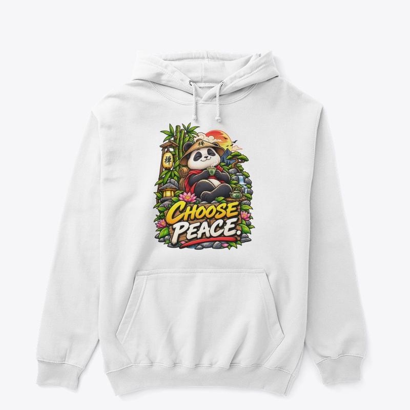 Choose Peace Panda T-Shirt Design 