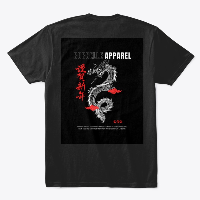 Hand-DrawnBlackRed Hoodie & T-Shirt Set"