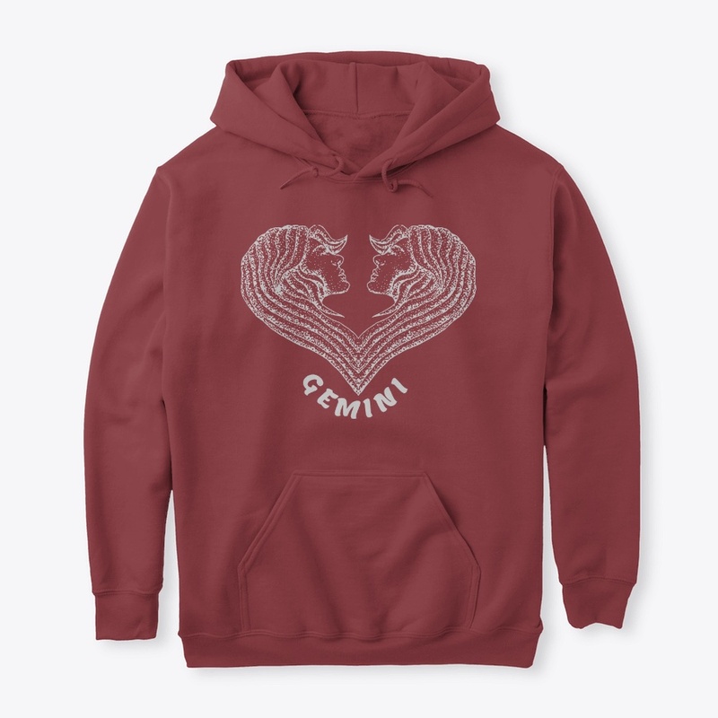 GEMINI Grey Classic Pullover Hoodie