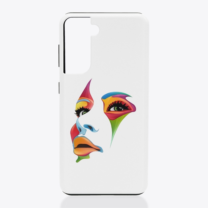 multicolored face