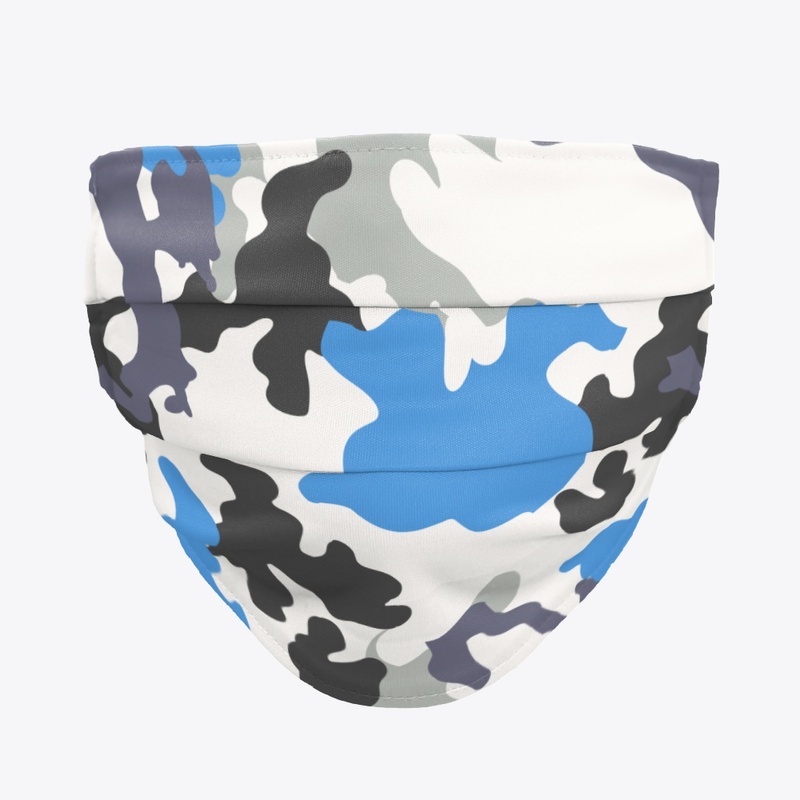 Camouflage Face Mask Blue