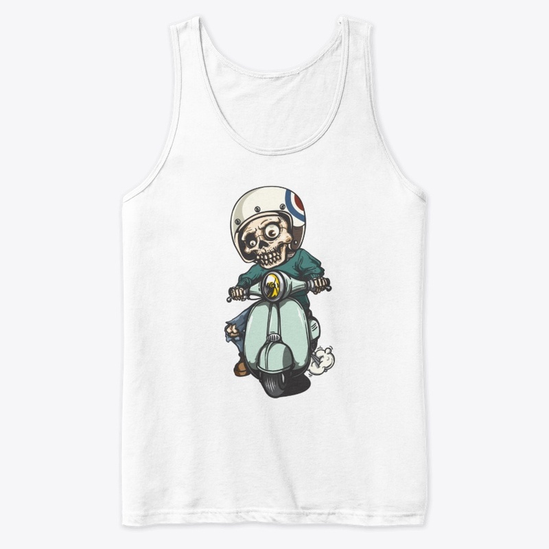 Cute Skeleton on Bike