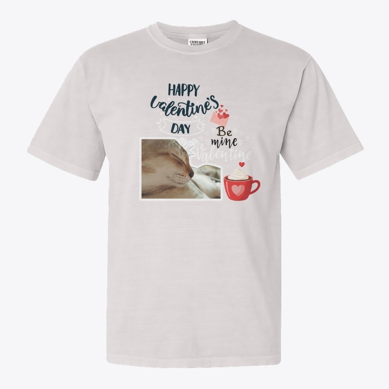 Happy Valentine's Day Sleeping Cat Art