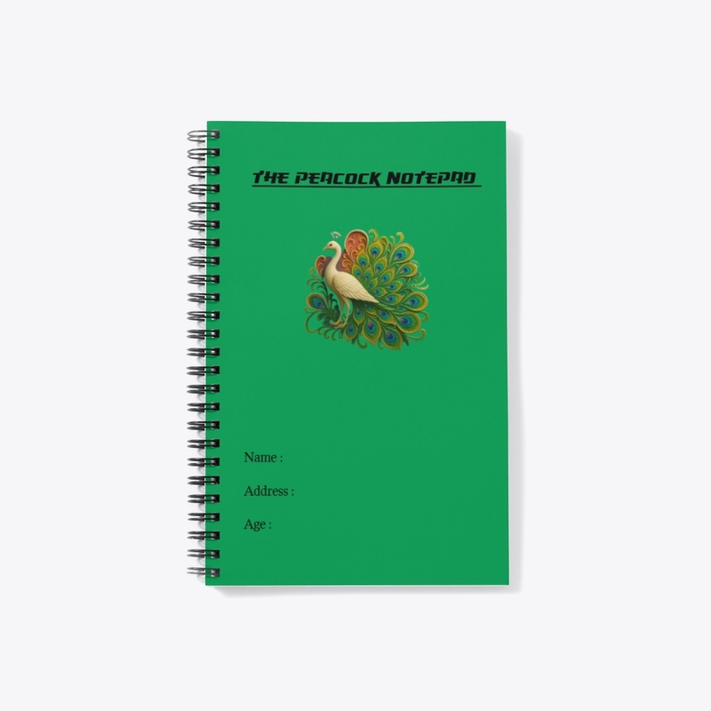 Elegant Nature Art The Peacock Notepad