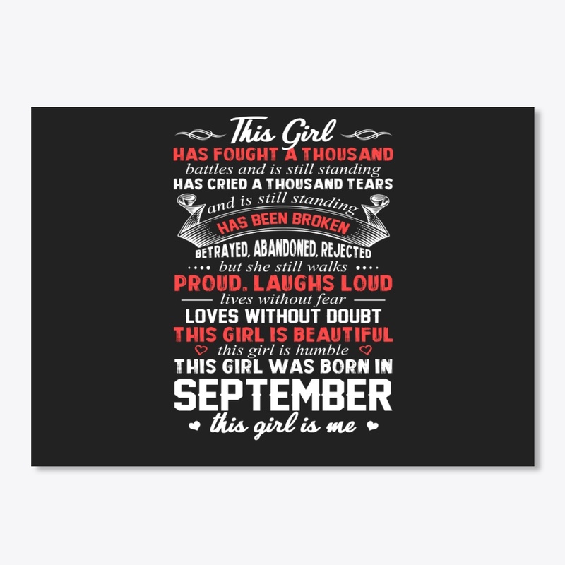 This Girl Was Born In September Birthday