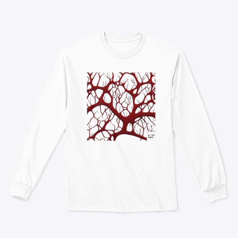 Red blood veins illustration