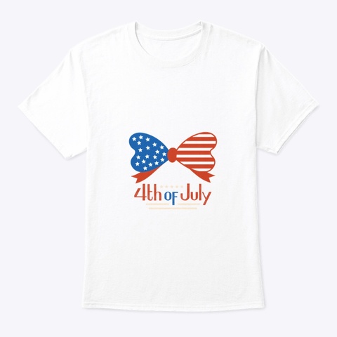 4th Of July Tee White Maglietta Front