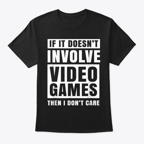Funny Video Game T Shirts For Men Boys G Black T-Shirt Front