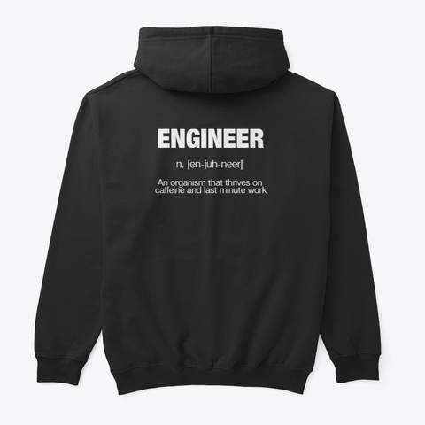 Trust Me, I'm An Engineer Black T-Shirt Back