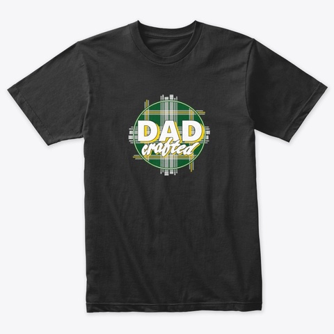 Dad
Crafted
 Vintage Black T-Shirt Front