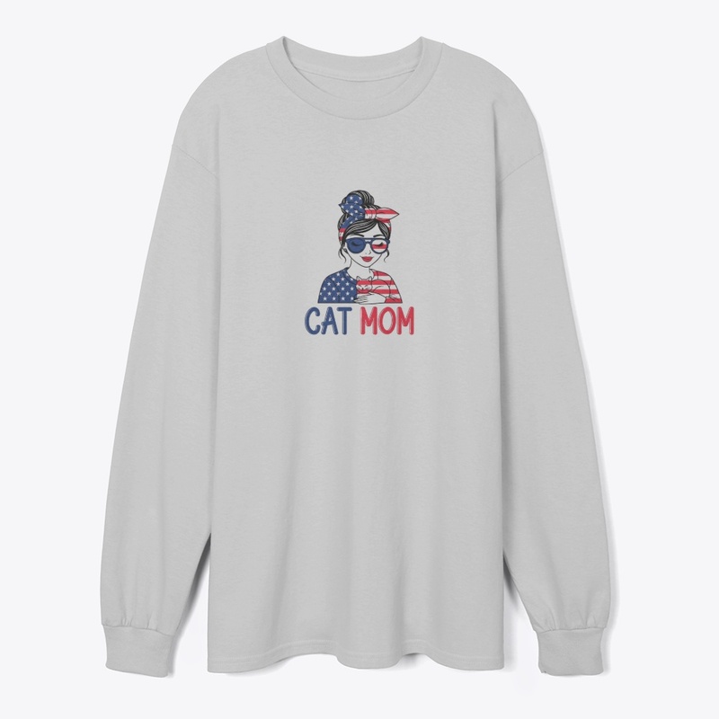 Patriotic Cat Mom - USA Style
