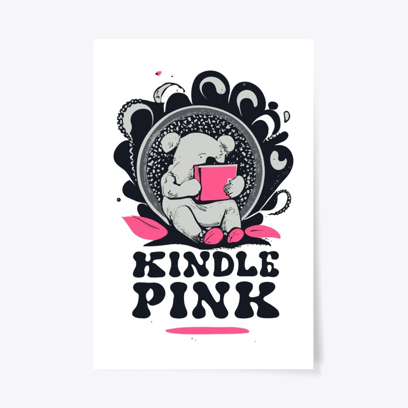 T-shirt "emotional support kindle pink"