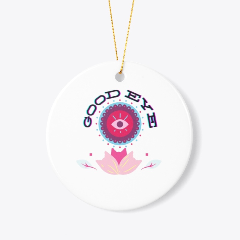 Hand crafted good  eye ceramic pendant