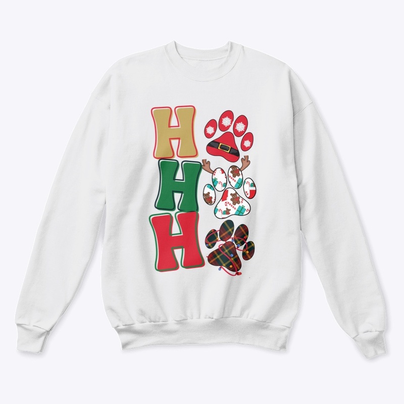 HO HO HO Dog Paw Christmas 