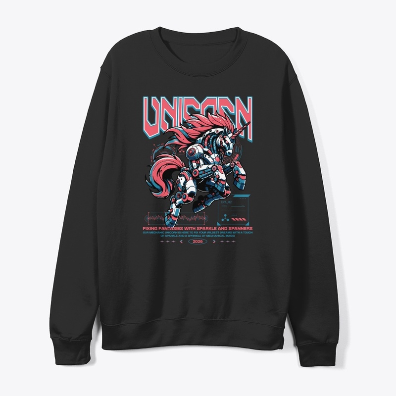 Mechanic Unicorn Animal Future Horse Y2K