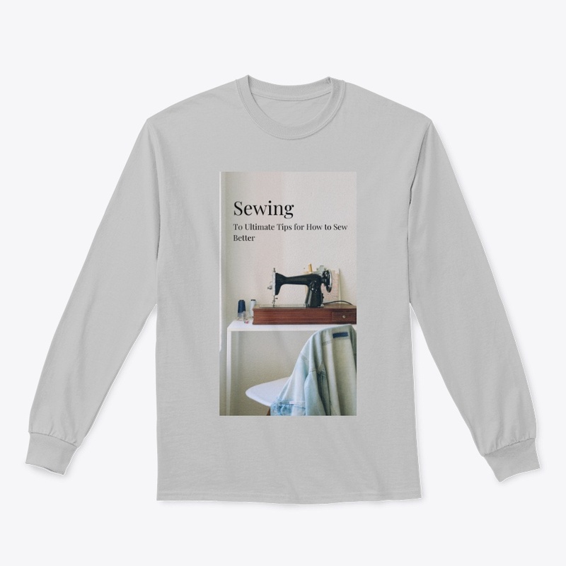 Grey 'SEWING' Slogan T-Shirt