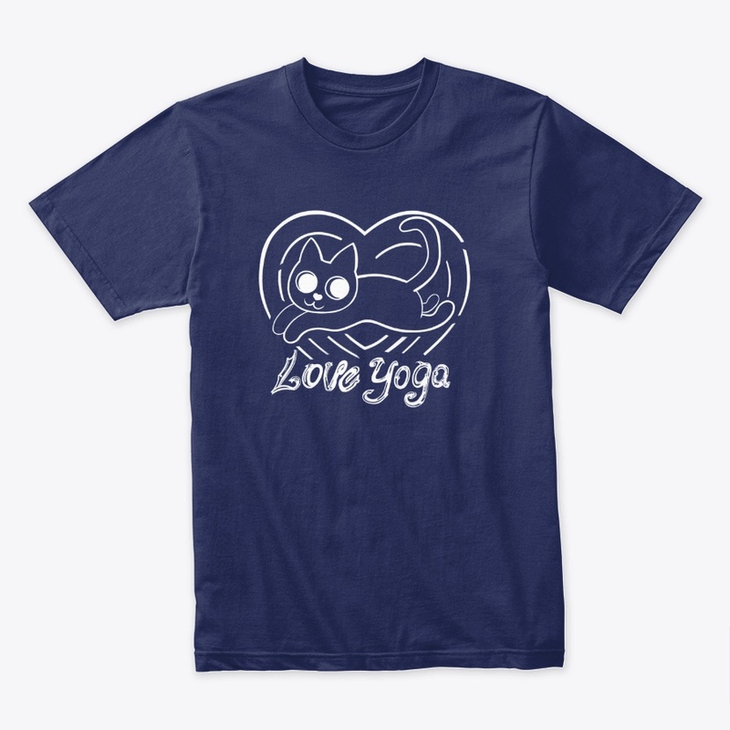 Love yoga cat_white