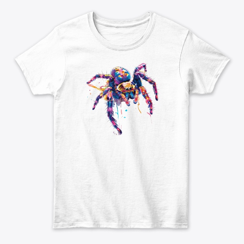  Colorful watercolor spider 
