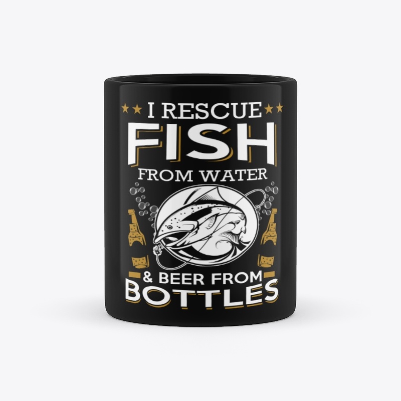 Hipster Collection Beer and Fishing