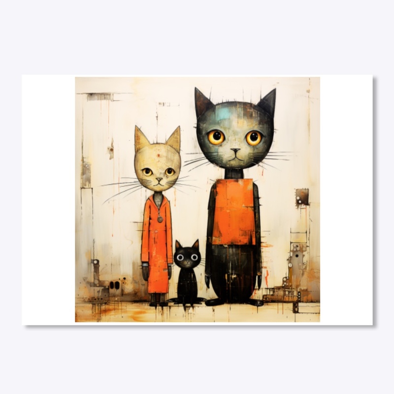 Pop Art Cat wall art, poster, canvas 