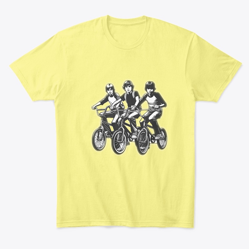 Vintage kids on bikes t shirt