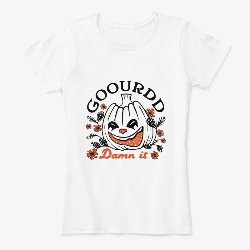 Gourd Damn It, Funny Halloween Pumpkin