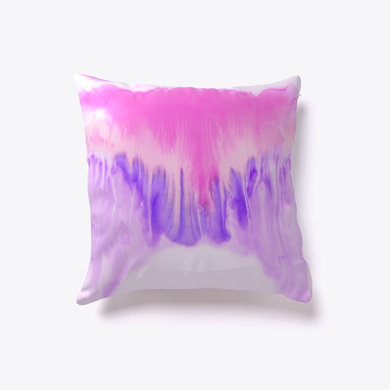 Ducky Pink Tie Die Pillow