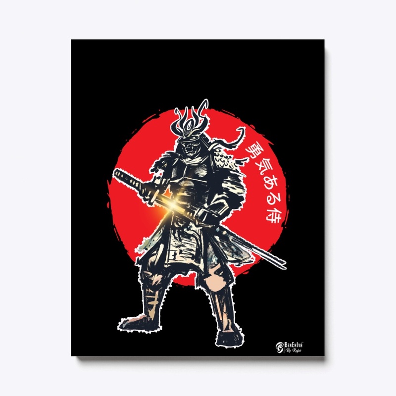 Brave Samurai Black Shirt