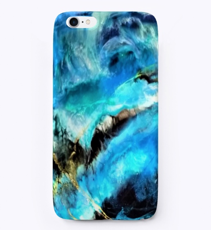 Blue  and Gold Resin