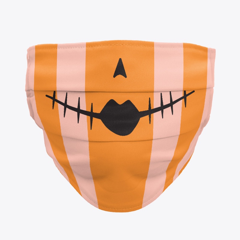 Ladies Jack o lantern Pumpkin Face Mask