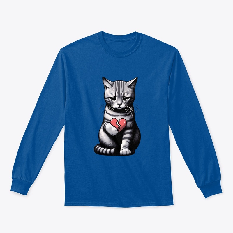 Midnight Heartbroken Kitty Tee