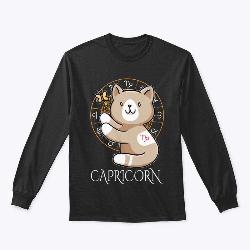 Capricorn Zodiac Black T-Shirt