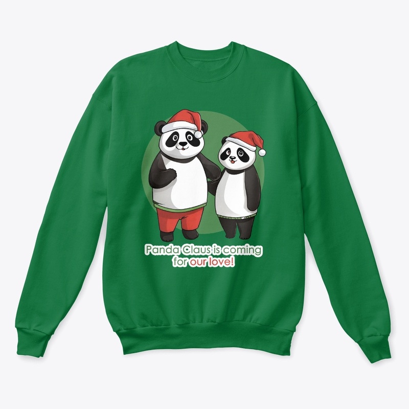 "Panda Claus is watching you both!"