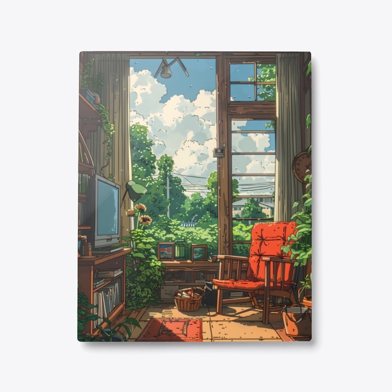 Metal Print Cozy Reading Nook