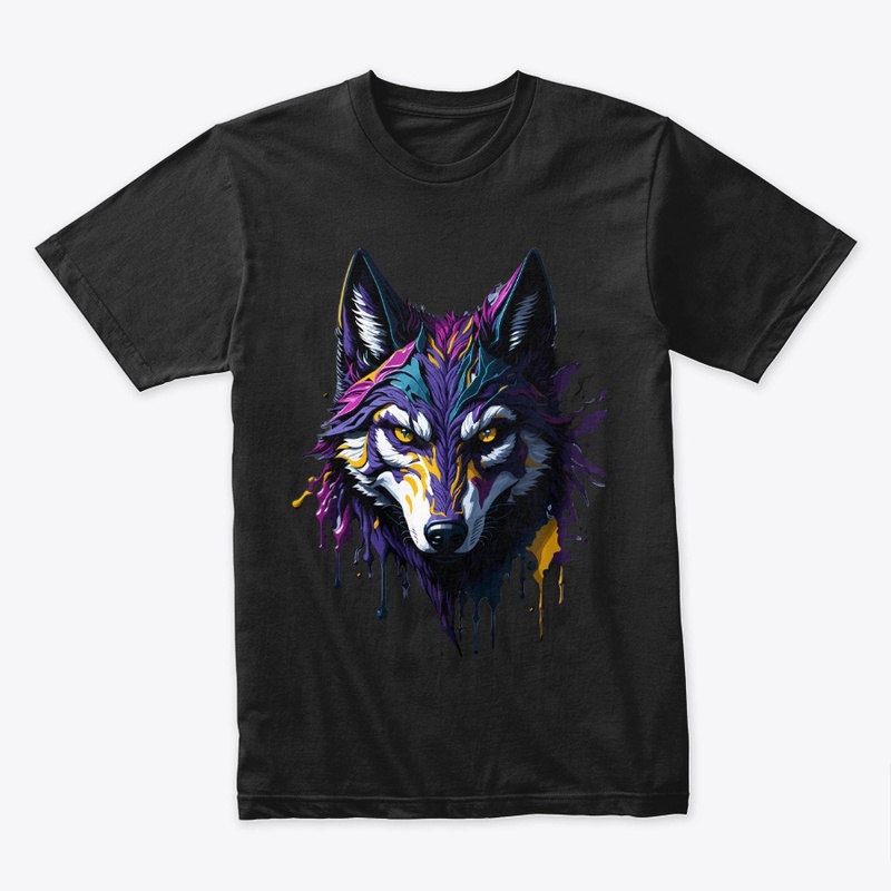 Dark Colour-ful Wolf design