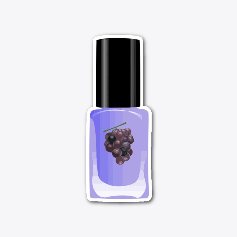 GRAPE NAIL POLISH STICKER