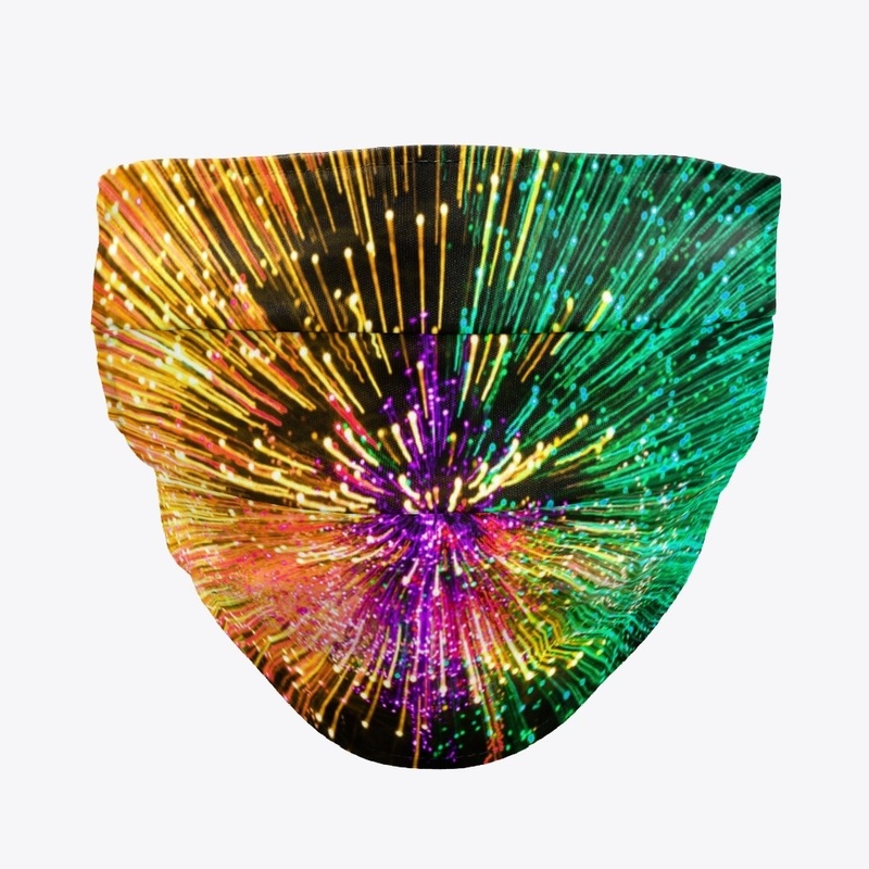 Abstract neon light mask