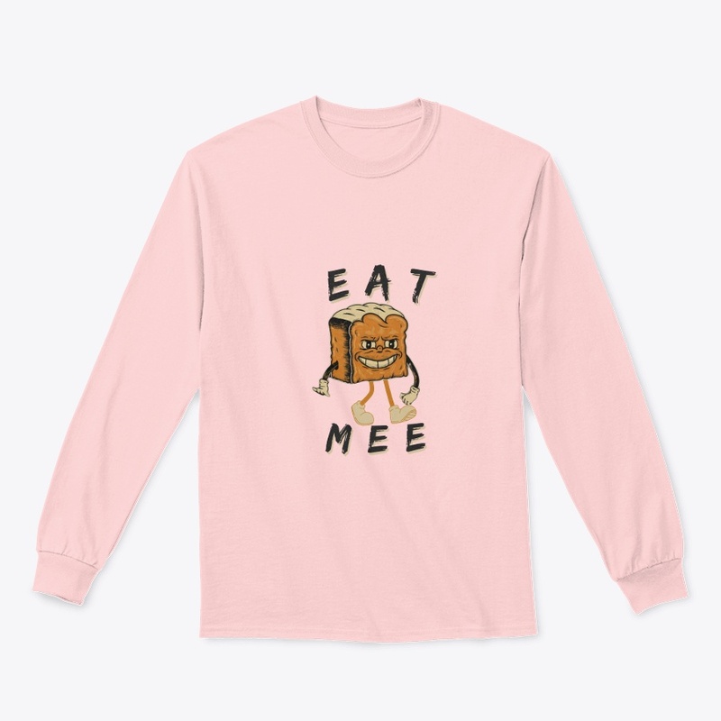 Eat me cartoon bread t-shirt design 