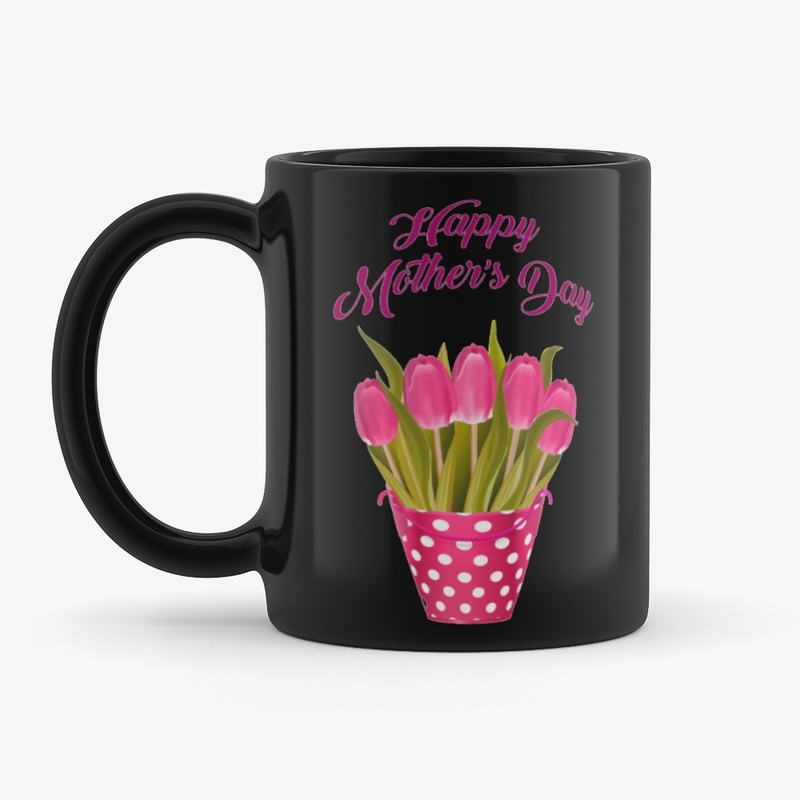 Happy mother's day with tulips