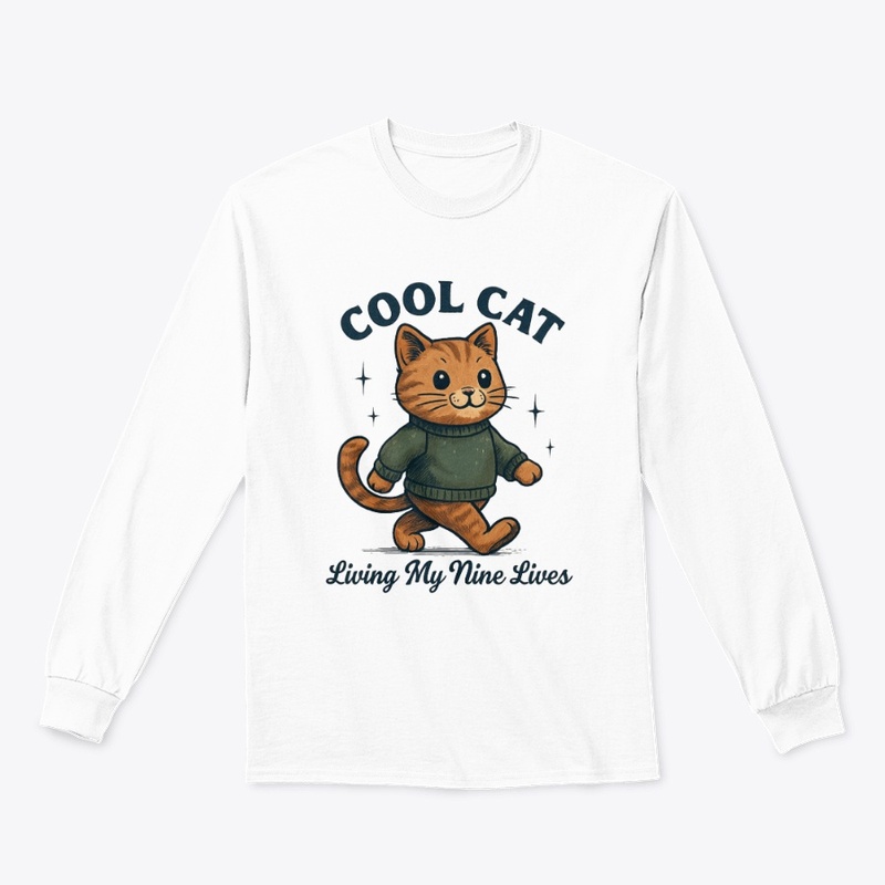 Cool Cat –Living My Nine Lives Retro Tee