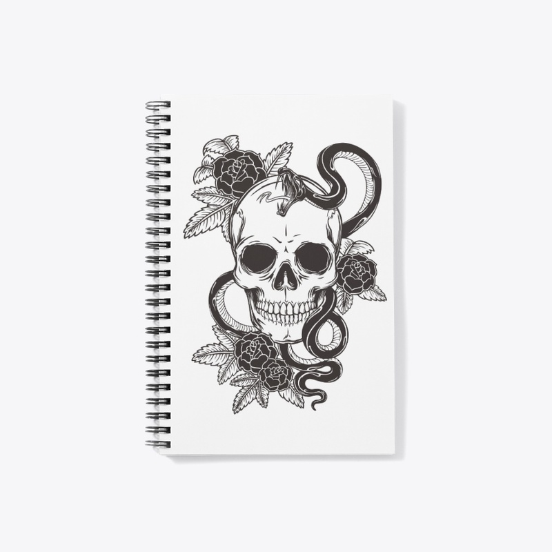 Skeleton with snake