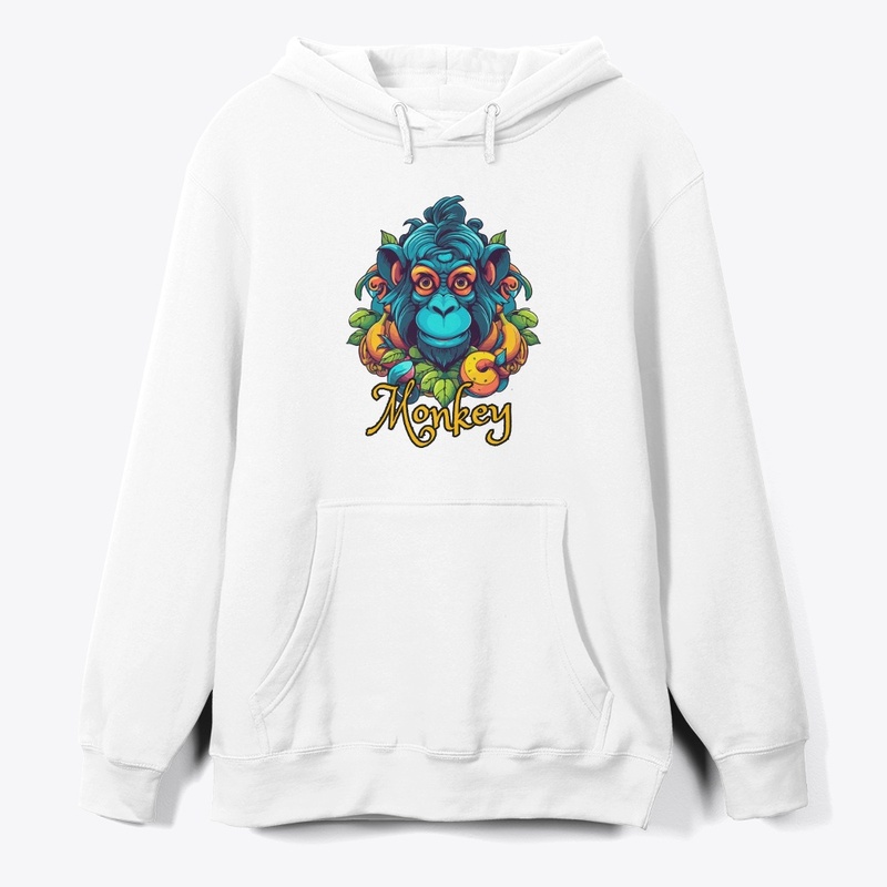 Black Blue Illustrated Monkey Adventure 