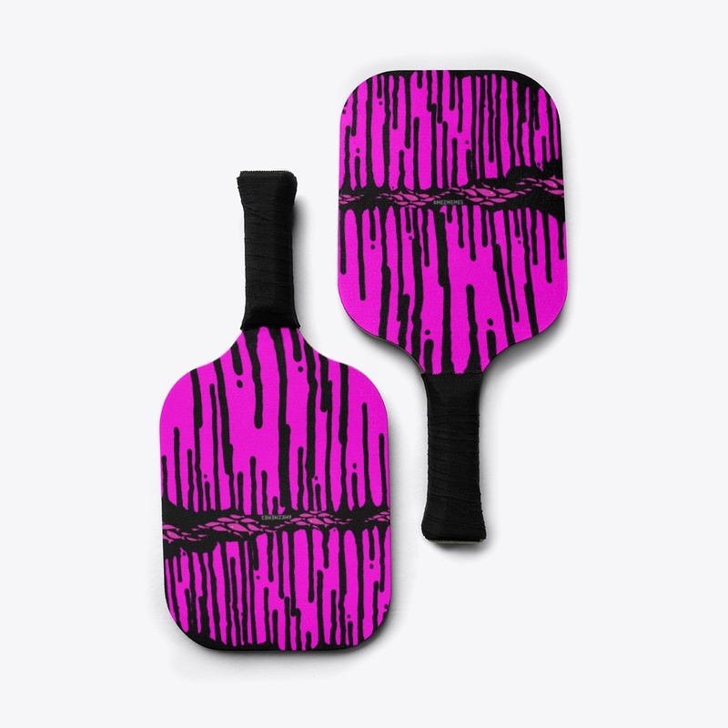 Hot Pink Paint dripping with fish
