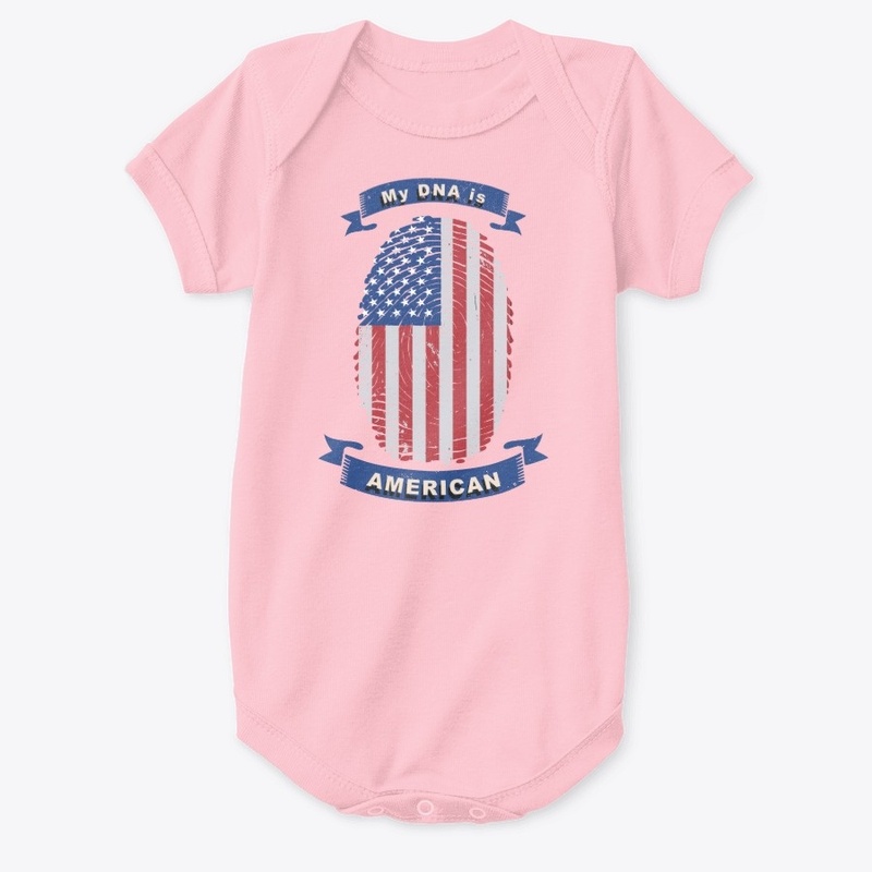 My DNA is American Flag Fingerprint 