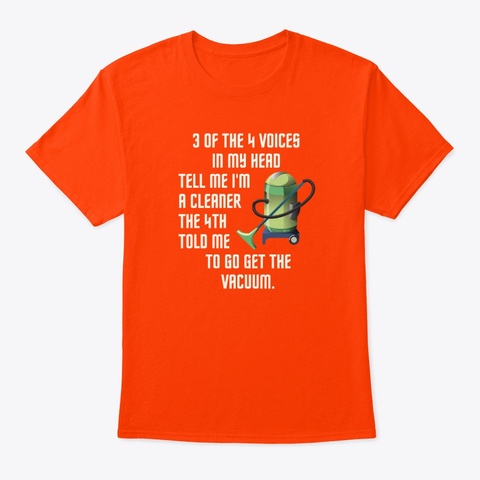 3 Of The 4 Voices Housekeeping Orange T-Shirt Front