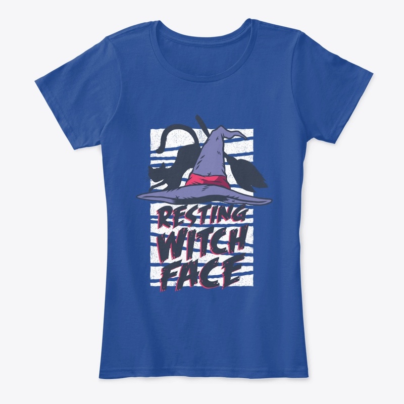 HALLOWEEN RESTING WITCH FACE T-SHIRT