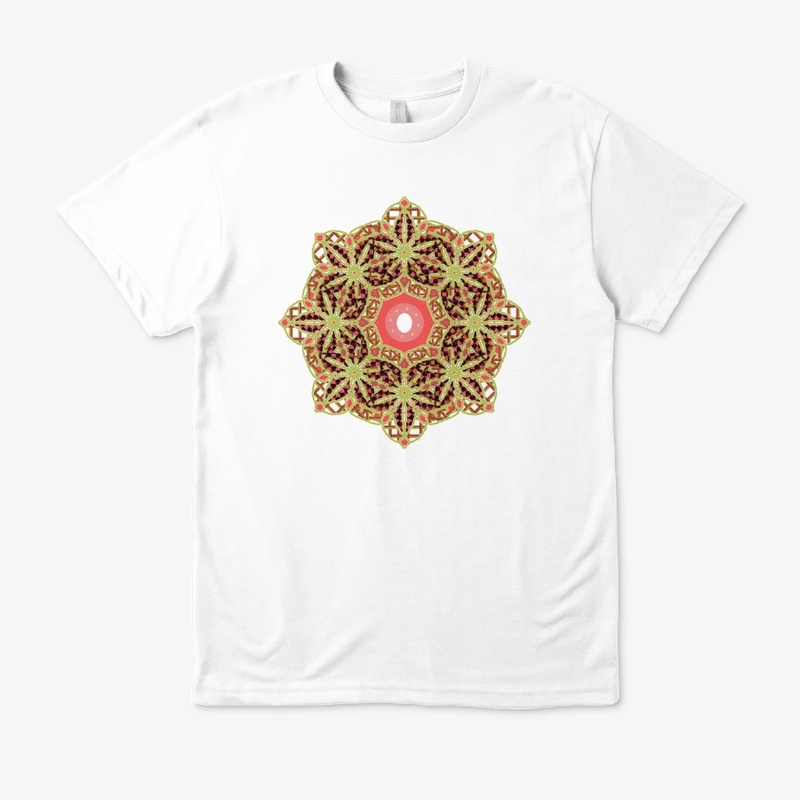 pink ornamental radial design
