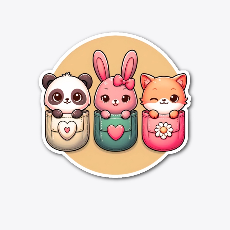 Cute Animals, Cat, Panda, Bunny